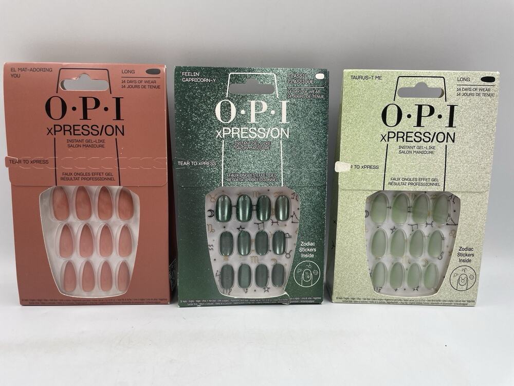 OPI xPRESS/ON Instant Gel-Like Salon Manicure Press-on Nails Set Of 3